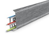 Напольный плинтус с кабель-каналом 70 мм Идеал Деконика Д-П70 187 алюминий темный 2,2 м Напольный плинтус с кабель-каналом 70 мм Идеал Деконика Д-П70 187 алюминий темный 2,2 м