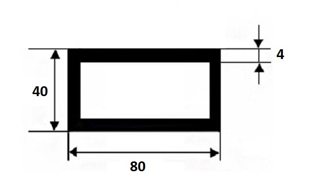 Заказать Бокс алюминиевый прямоугольник 40х80х4 мм 3 м Заказать Бокс алюминиевый прямоугольник 40х80х4 мм 3 м