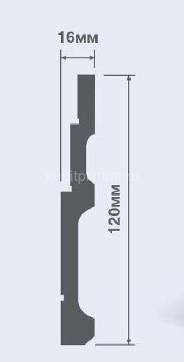 Заказать Напольный плинтус 120х16 мм Hiwood B120V1 из полистирола 2 м Заказать Напольный плинтус 120х16 мм Hiwood B120V1 из полистирола 2 м