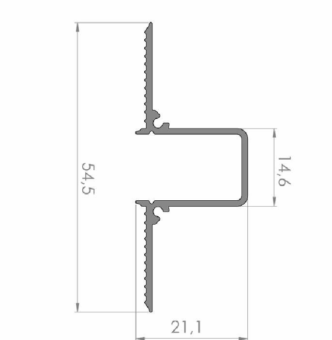 Заказать Рассеиватель для разделительной рейки РДС-55-15р 2м 