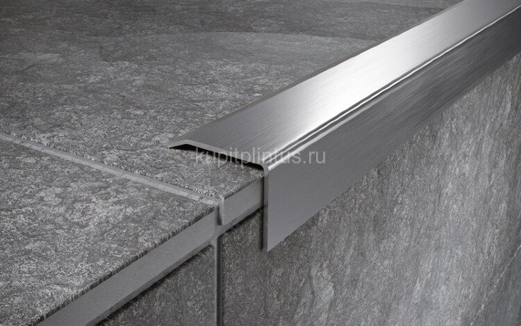 Заказать Стальной порог угловой 25x17 мм FC 17 M сатинированная сталь 2,7 м 