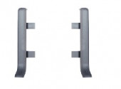 Заглушки металлические для плинтуса ПТ-100 М окончание серебро (кмп)