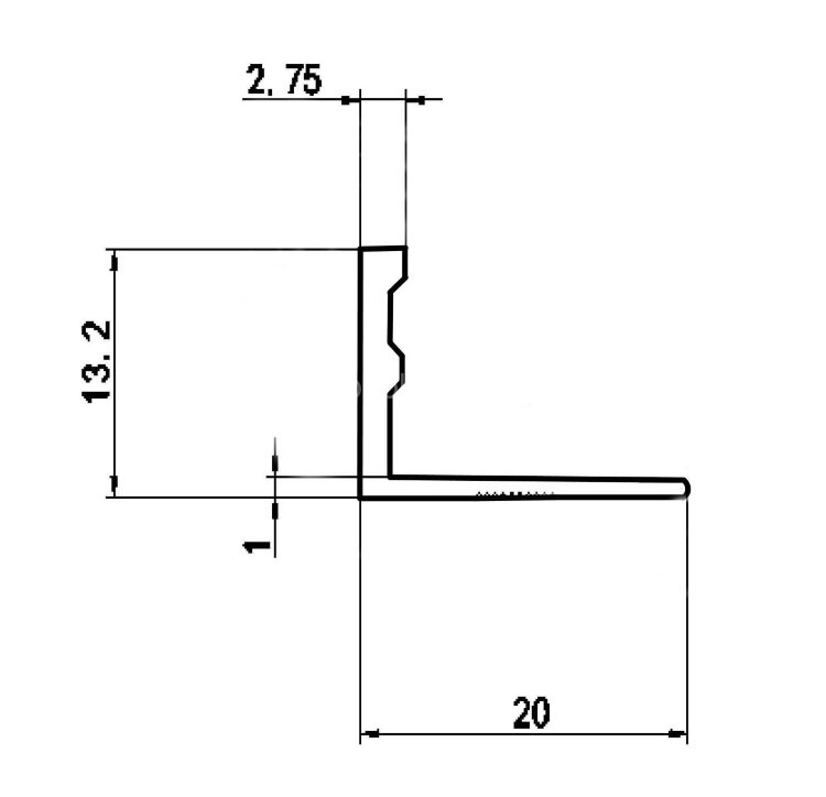 Заказать L-профиль алюминиевый 12 мм Евротрим L-12.01 серебро 2.7 м Заказать L-профиль алюминиевый 12 мм Евротрим L-12.01 серебро 2.7 м