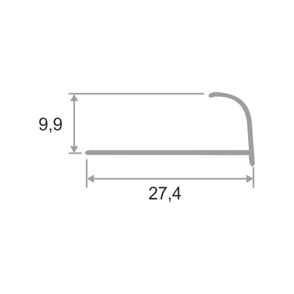 Заказать Алюминиевый С-профиль 10 мм ПО-10-19 черный матовый 2.7 м Заказать Алюминиевый С-профиль 10 мм ПО-10-19 черный матовый 2.7 м