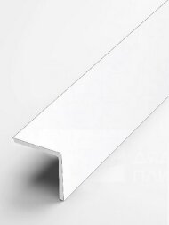 Алюминиевый уголок защитный 20х20 мм прямой PV74-24 белый Ral 9016 2,7 м