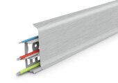 Напольный плинтус с кабель-каналом 70 мм Идеал Деконика Д-П70 186 алюминий 2,2 м Напольный плинтус с кабель-каналом 70 мм Идеал Деконика Д-П70 186 алюминий 2,2 м