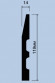 Заказать Напольный плинтус 119х14 мм Hiwood B120 из полистирола 2 м 