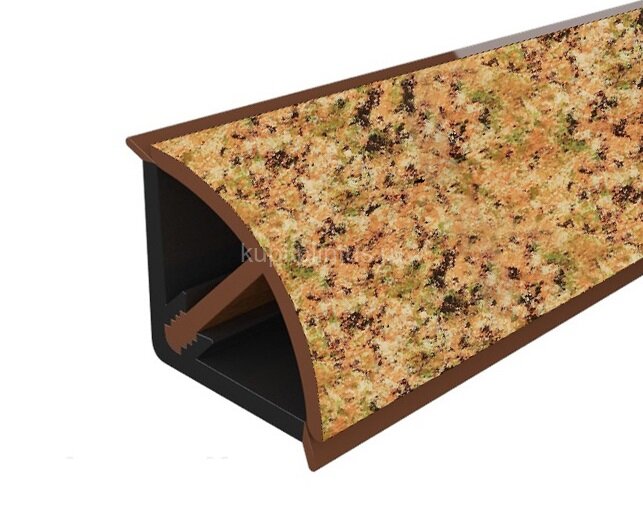 Заказать Плинтус для столешницы 14х14 Cezar Mini выпуклый 031 Мадагаскар 3 м 