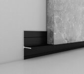 Алюминиевый теневой плинтус ПО-146 Черный матовый 2,7 м Алюминиевый теневой плинтус ПО-146 Черный матовый 2,7 м