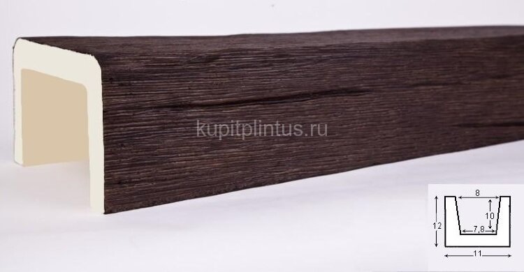 Заказать Декоративная балка из полиуретана 120х110 мм Уникс Модерн М11 Темный дуб 2 м Заказать Декоративная балка из полиуретана 120х110 мм Уникс Модерн М11 Темный дуб 2 м