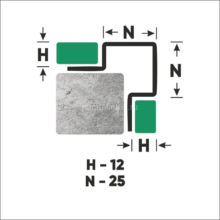Заказать Стальной профиль закладной для плитки 12х25 мм FMP 12х25 S сатинированная сталь 2,7 м Заказать Стальной профиль закладной для плитки 12х25 мм FMP 12х25 S сатинированная сталь 2,7 м