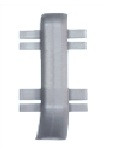 Соединитель металлический для плинтуса ПТ-100 М стык серебро