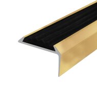 Порог угловой с черной резиновой вставкой Д01 Золото КЕ 2,7 м Порог угловой с черной резиновой вставкой Д01 Золото КЕ 2,7 м