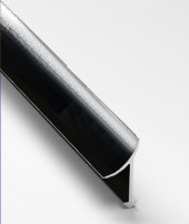 Профиль алюминиевый для плитки внутренний 10 мм Gunsen PV30-19 черный блестящий 2,7 м