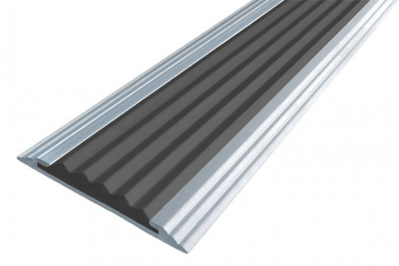 Заказать Профиль алюминиевый противоскользящий полоса Стандарт 40 мм Алюминий-Черный 2,7м 