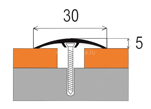 Заказать Алюминиевый порог одноуровневый 30 мм MP5 23-Дуб пепельный 0,9 м Заказать Алюминиевый порог одноуровневый 30 мм MP5 23-Дуб пепельный 0,9 м