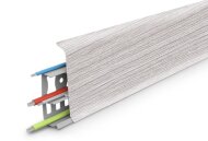 Плинтус напольный с кабель-каналами 85 мм Deconika Д-П85 253 Ясень серый 2,2 м Плинтус напольный с кабель-каналами 85 мм Deconika Д-П85 253 Ясень серый 2,2 м