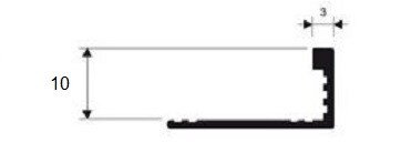 Заказать Профиль L-образный латунь 10 мм Progress PTOB 10 Бронза 2,7 м 