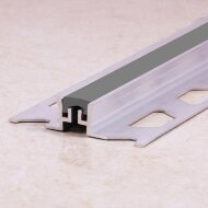 Алюминиевый компенсационный профиль с резиновой вставкой ПО-116 Серый 2,7 м Алюминиевый компенсационный профиль с резиновой вставкой ПО-116 Серый 2,7 м