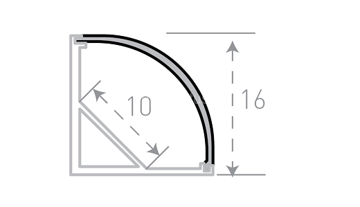 Заказать Профиль накладной угловой SWG Best 1616 для светодиодной ленты 2 м 