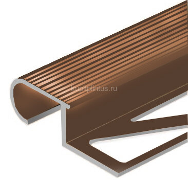 Заказать Профиль для ступеней овальный (ZET OWAL) алюминий PV49-07 бронза блестящая 2,7 м Заказать Профиль для ступеней овальный (ZET OWAL) алюминий PV49-07 бронза блестящая 2,7 м