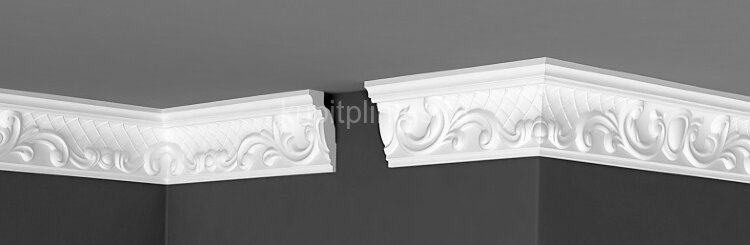 Заказать Потолочный плинтус 81х40 мм Де-Багет Декор ДП 15/90 белый 2 м Заказать Потолочный плинтус 81х40 мм Де-Багет Декор ДП 15/90 белый 2 м