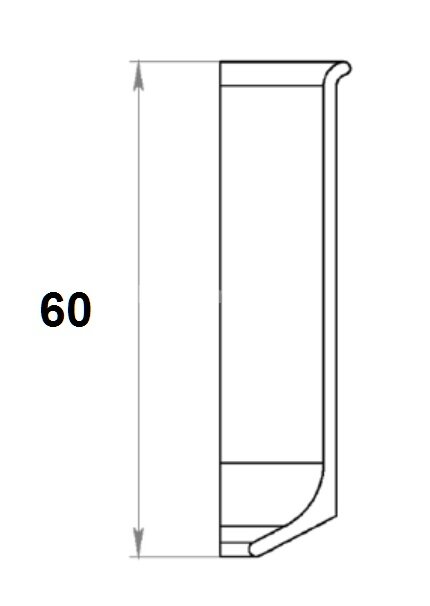 Заказать Уголок внутренний для напольного плинтуса Мега-Трейд ЛП-60ув Серебристый 