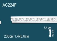 Гибкий молдинг с орнаментом Перфект AC224F 56х14 мм 2,3 м Гибкий молдинг с орнаментом Перфект AC224F 56х14 мм 2,3 м