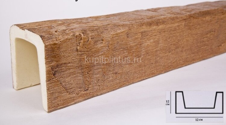 Заказать Балка из полиуретана 12х12 см Уникс Классика Б2 Светлый дуб 3 м Заказать Балка из полиуретана 12х12 см Уникс Классика Б2 Светлый дуб 3 м