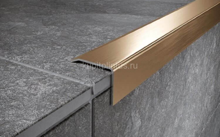 Заказать Стальной порог угловой 25x25 мм FC 25 GM золото сатинированное 2,7 м Заказать Стальной порог угловой 25x25 мм FC 25 GM золото сатинированное 2,7 м