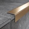 Стальной порог угловой 25x25 мм FC 25 GM золото сатинированное 2,7 м
