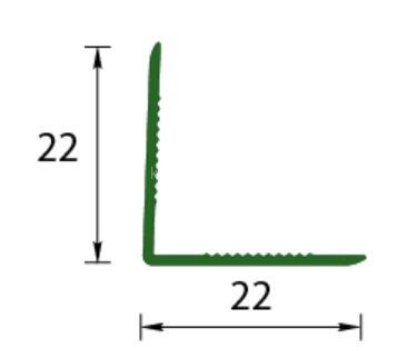 Заказать Пластиковый уголок 22х22 мм Идеал Deconika Д-У22 002 светло-серый 2.7 м 
