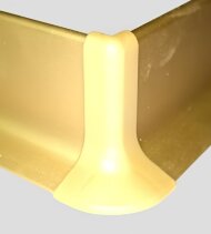 Комплект уголков внешних (2 шт.) для напольного плинтуса Effector Q63 золото