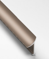 Профиль алюминиевый для плитки внутренний 10 мм Gunsen PV30-11 коричневый блестящий 2,7 м