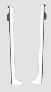 Фурнитура для напольного плинтуса ПТ-70 М окончание (кмп) белый