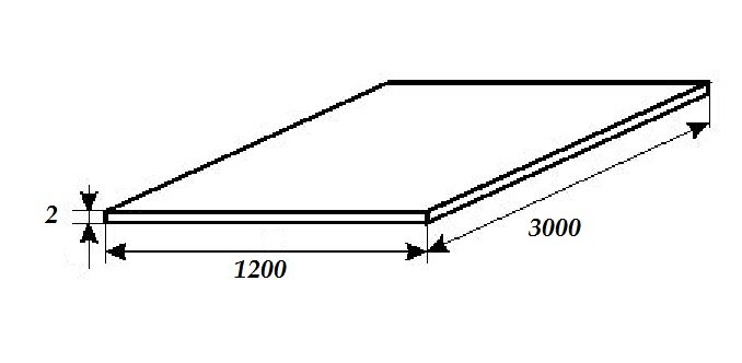 Заказать Лист из алюминия гладкий АМГ2М 1200х3000х2 мм 