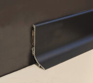 Плинтус напольный алюминиевый Effector Q63 40 мм Черный 2,7 м