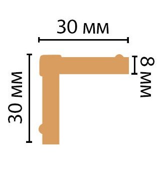 Заказать Декоративный уголок Decomaster 116-14 Жемчуг 30х30х2400 мм 