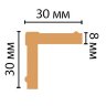 Заказать Декоративный уголок Decomaster 116-14 Жемчуг 30х30х2400 мм 