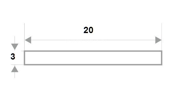 Заказать Алюминиевая полоса 20х3 мм анодированная серебро 3 м 
