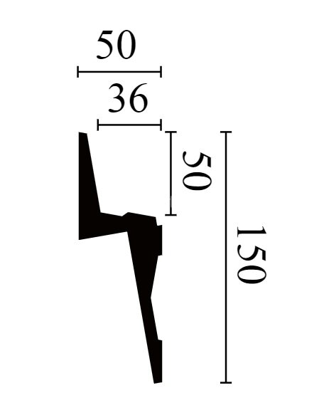 Заказать Потолочный плинтус NMC IL8 Arstyl под подсветку 150х50 мм 2 метра 