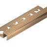 Профиль для плитки П-образный закладной латунный 10х10 мм NEEXY PVL31-03 BAO брашированный 2.7м