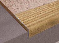 Порог угловой алюминиевый Д16 КД Бук светлый (декорированный) 2,7 м Порог угловой алюминиевый Д16 КД Бук светлый (декорированный) 2,7 м