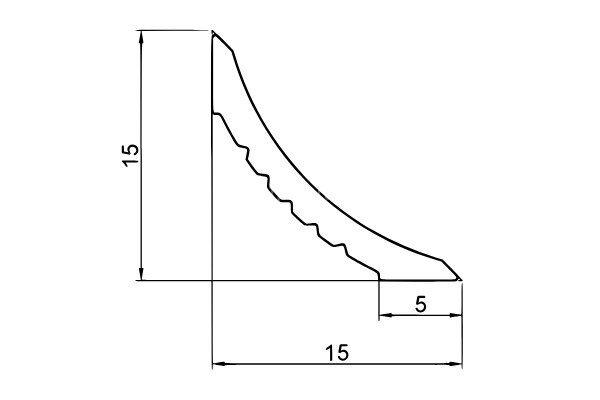 Заказать Микроплинтус алюминиевый EWA 15х15 мм Евротрим 7956.01 серебро 3 м 