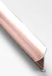 Профиль алюминиевый для плитки внутренний 10 мм Gunsen PV30-15 розовый блестящий 2,7 м