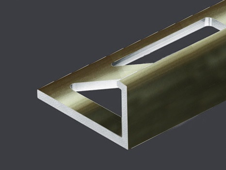 Заказать Алюминиевый L-профиль 12 мм PV03-17 титан блестящий 2,7 м 