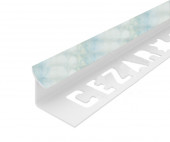 Профиль ПВХ для плитки Cezar внутренний 12 мм 227 Лазурный мрамор 2,5 м