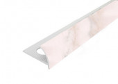 Профиль внешний ПВХ для плитки Cezar 12 мм 225 Светло-розовый мрамор 2,5 м