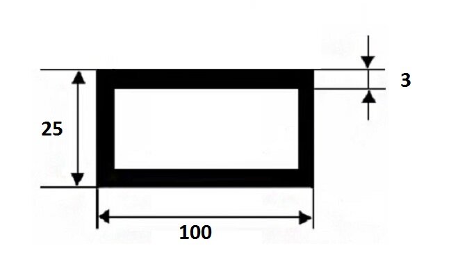 Заказать Бокс алюминиевый прямоугольник 25х100х3 мм 3 м Заказать Бокс алюминиевый прямоугольник 25х100х3 мм 3 м