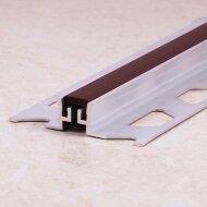 Алюминиевый компенсационный профиль с резиновой вставкой ПО-116 Коричневый 2,7 м